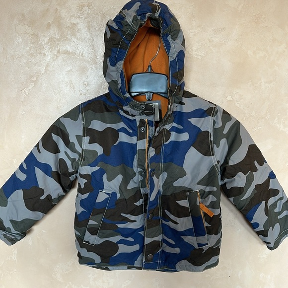 Mini Biden hooded camo print coat SZ 5-6 Y - Picture 2 of 8